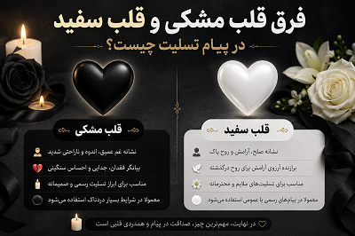 فرق قلب مشکی و سفید